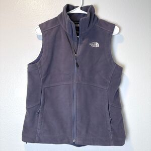 The North Face Size M‎ Womens Fleece Full Zip Front Vest Hiking Outdoors Purple